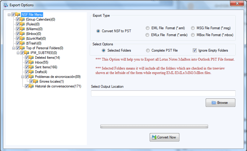 Show preview of all convertible lotus notes mailbox items in preview panel