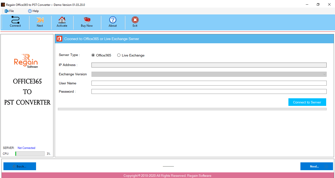 Office 365 Migration tool - Step 1