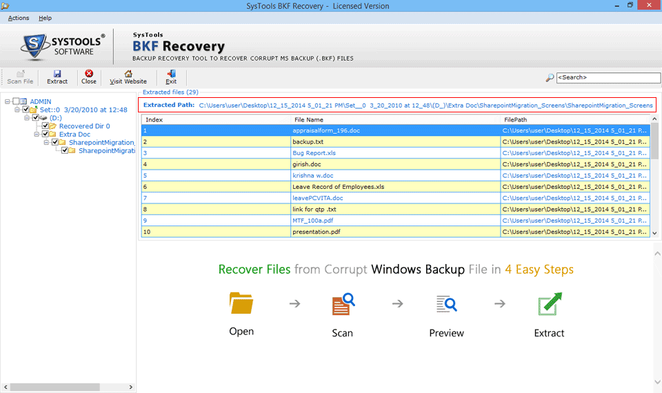 Successfully save repair corrupt inaccessible Windows backup bkf file