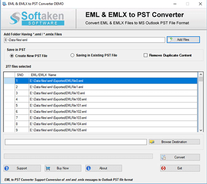 Select EML file to Convert or Export